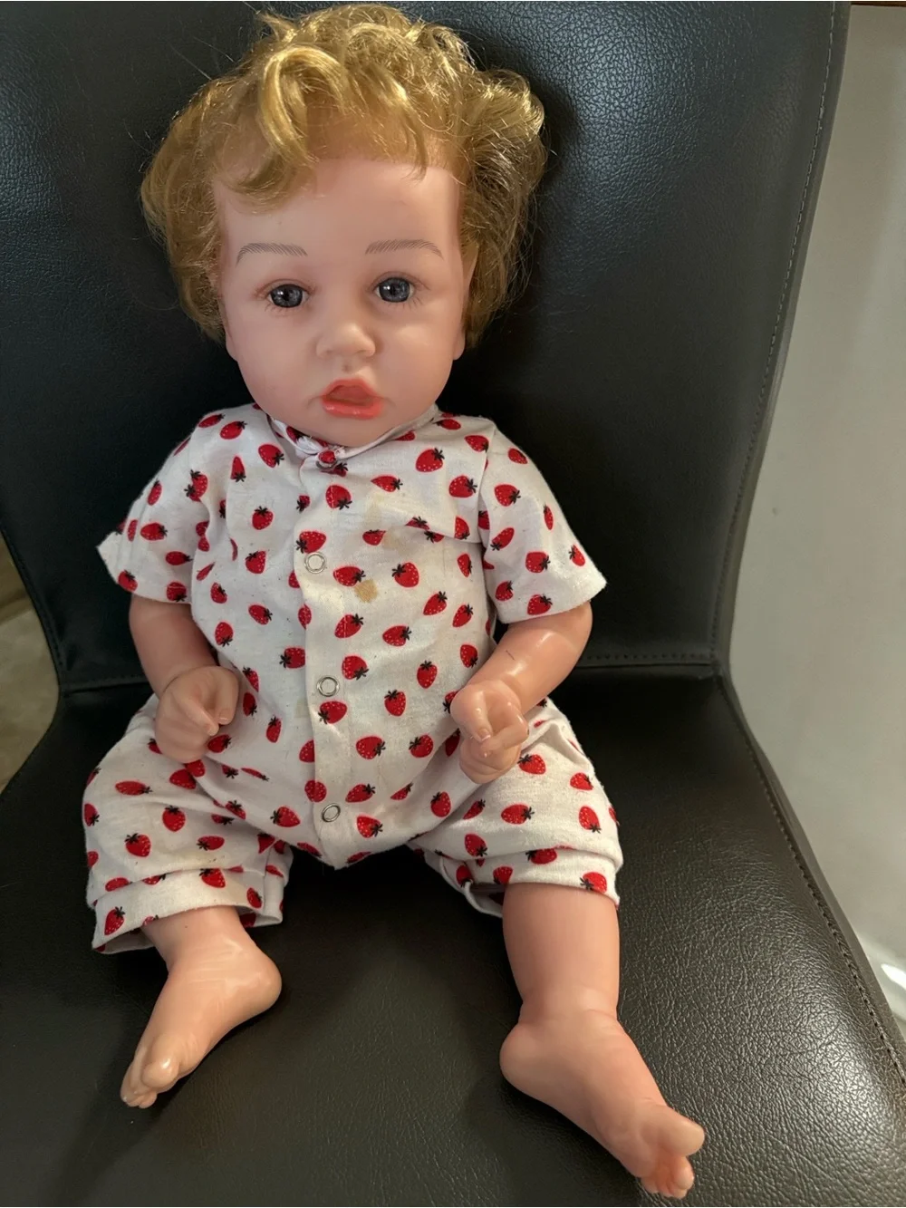 Soul Sister doll Reborn Kids One-Piece with Red Strawberry Print